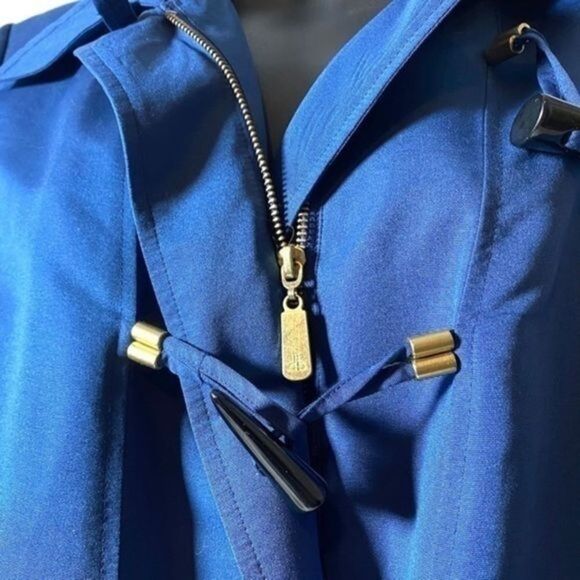 Dennis by Dennis Basso Navy Blue Zip Up Tusk Button Jacket Women’s size medium - Picture 5 of 5